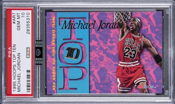 1995-96 Hoops Top Ten #AR7 Michael Jordan - PSA GEM MT 10 
